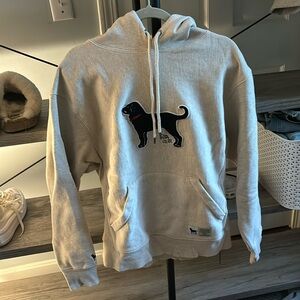 black dog hoodie